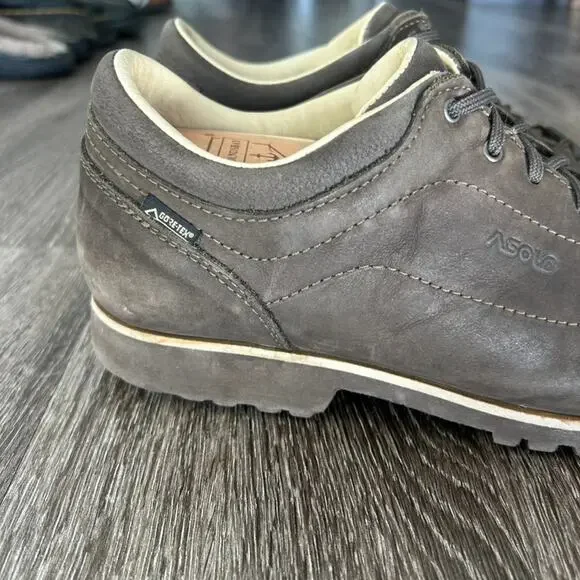 Asolo Town GV Nubuck Gore-Tex Low Hiking Shoe Vibram Sole Brown Approach Outdoor